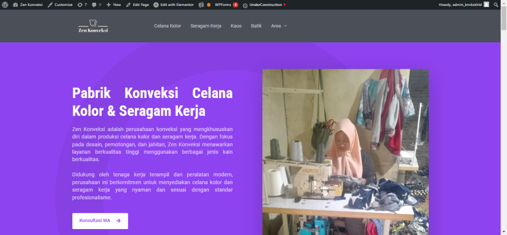 Zen Konveksi: Pabrik celana kolor Indonesia